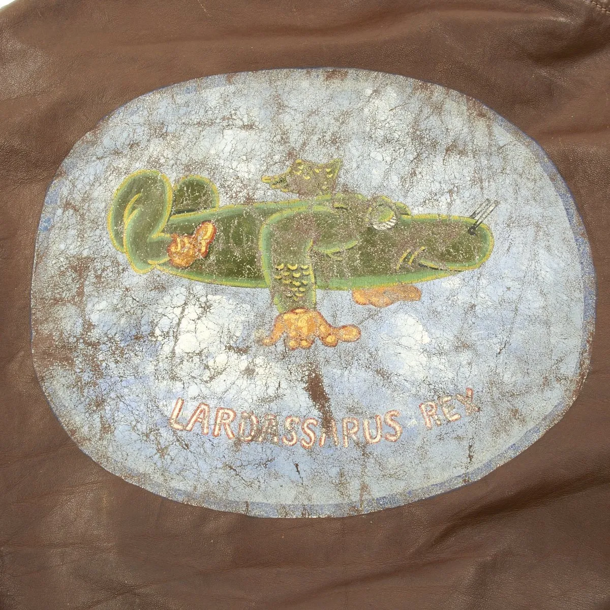 Original U.S. WWII B-24 Liberator 745th Bomb Squadron Lardassaurus Named Bombardier A-2 Flight Jacket