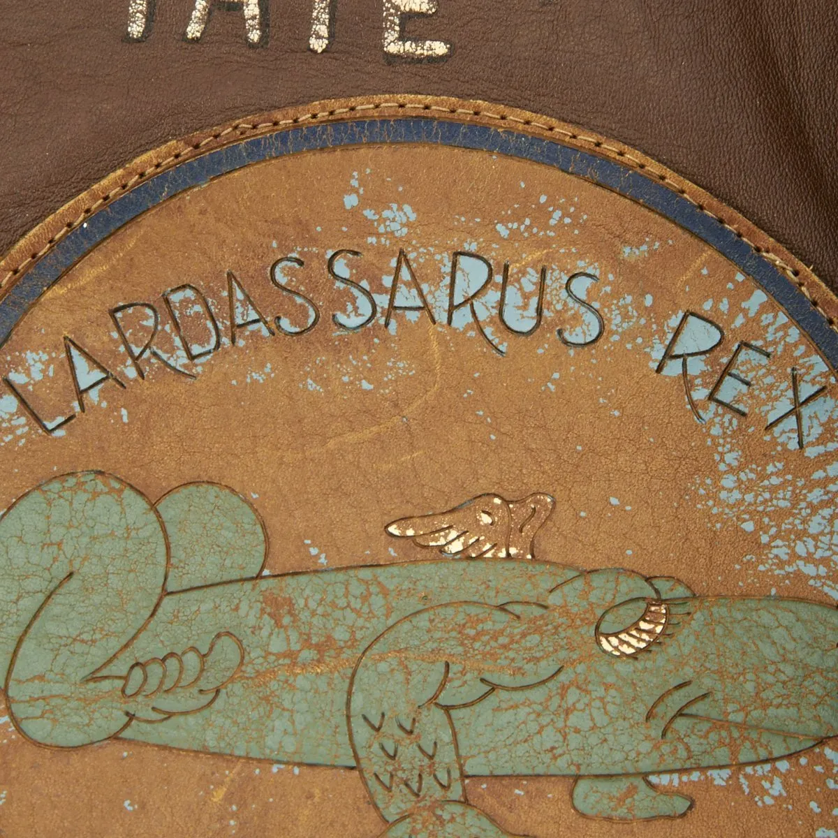 Original U.S. WWII B-24 Liberator 745th Bomb Squadron Lardassaurus Named Bombardier A-2 Flight Jacket