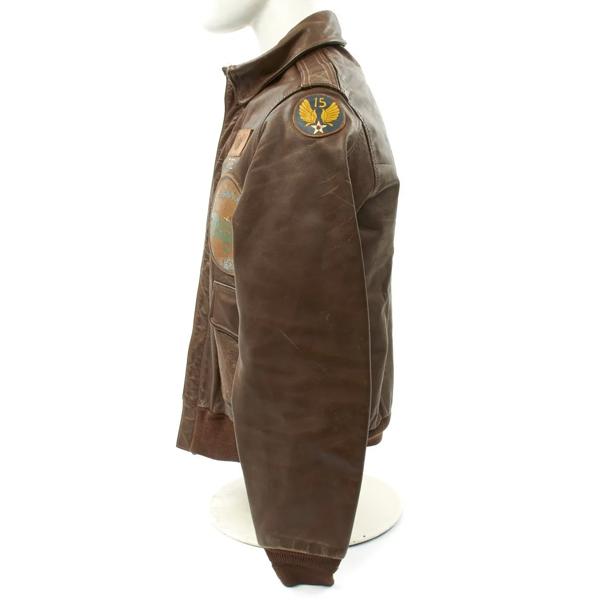 Original U.S. WWII B-24 Liberator 745th Bomb Squadron Lardassaurus Named Bombardier A-2 Flight Jacket