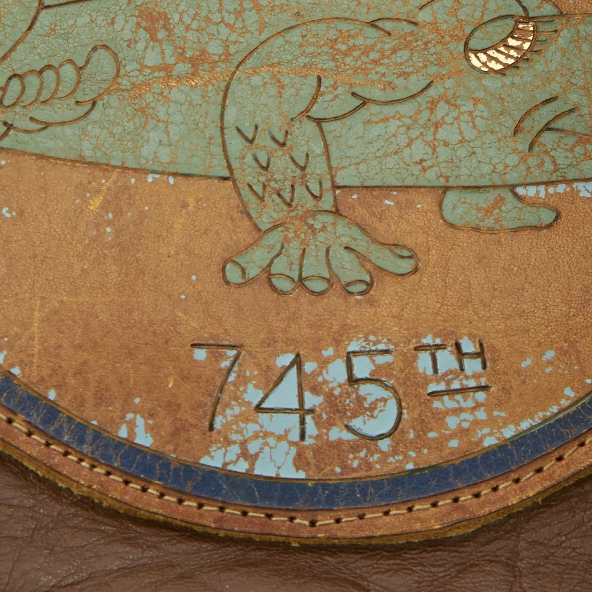 Original U.S. WWII B-24 Liberator 745th Bomb Squadron Lardassaurus Named Bombardier A-2 Flight Jacket