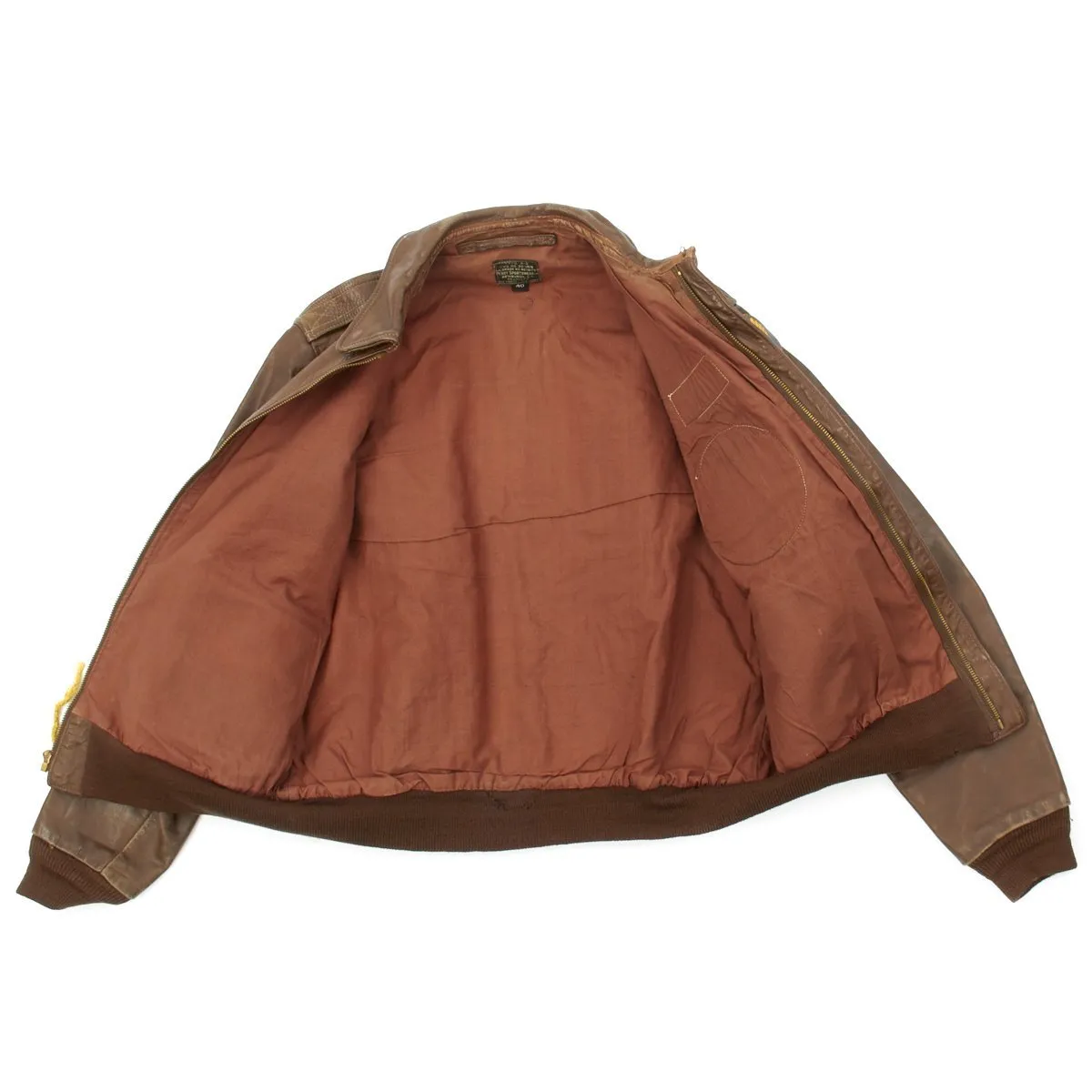 Original U.S. WWII B-24 Liberator 745th Bomb Squadron Lardassaurus Named Bombardier A-2 Flight Jacket