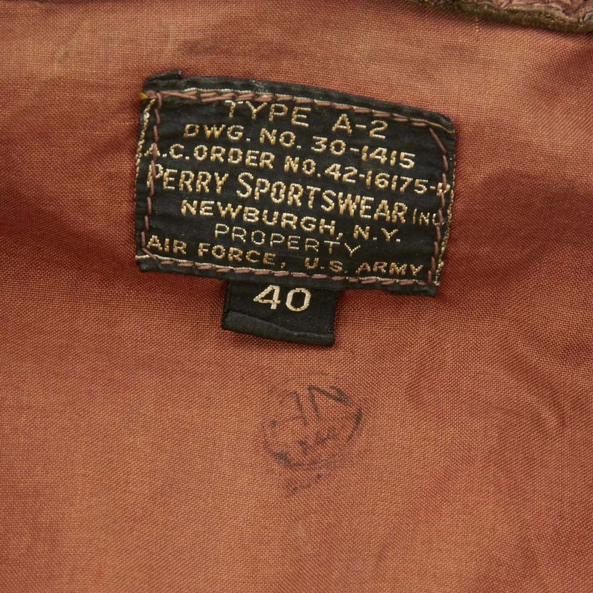 Original U.S. WWII B-24 Liberator 745th Bomb Squadron Lardassaurus Named Bombardier A-2 Flight Jacket