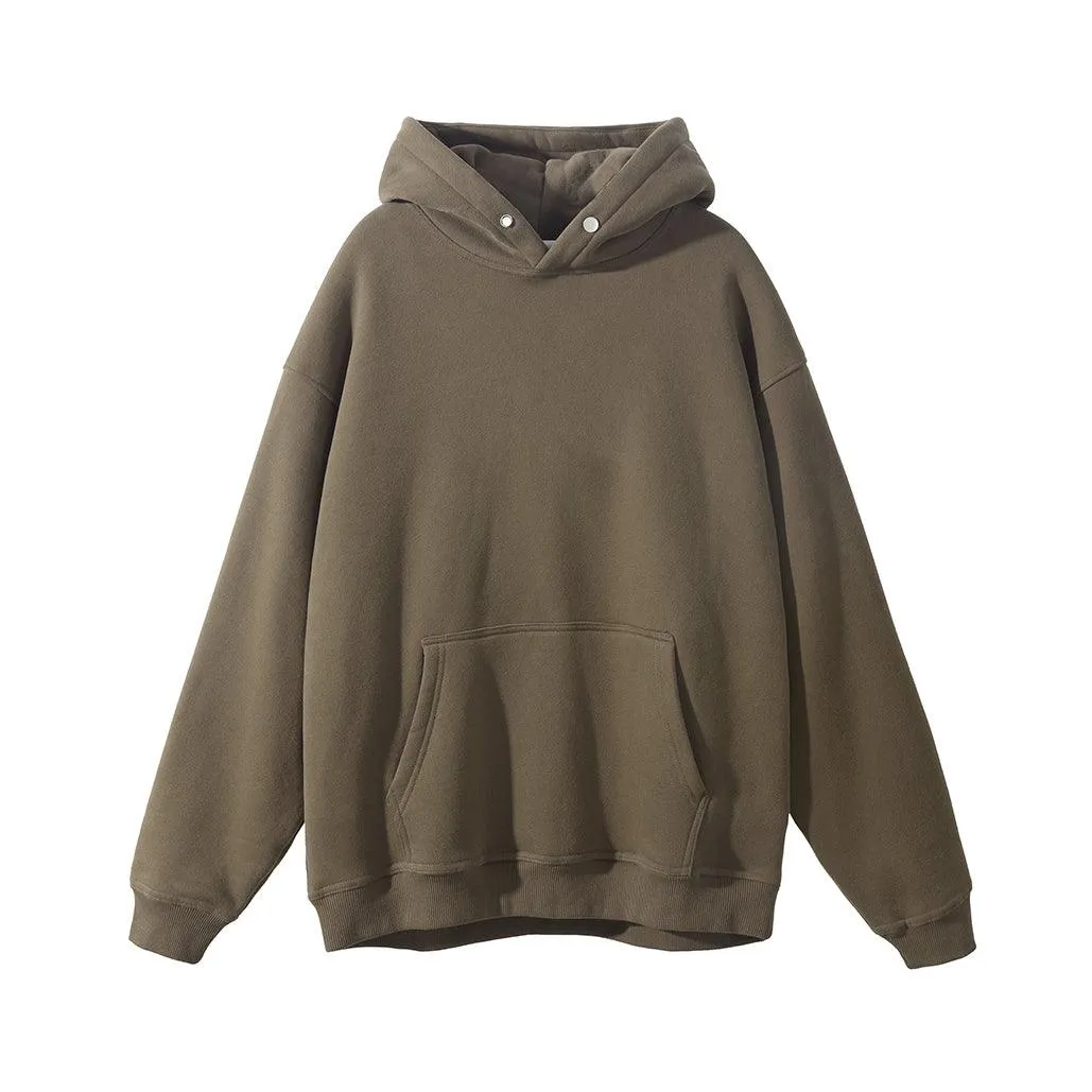 Padded Loose Button Hoodie Couples Jacket Men