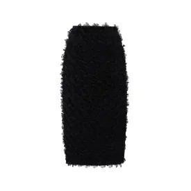 Petal Embroidered Wool Skirt