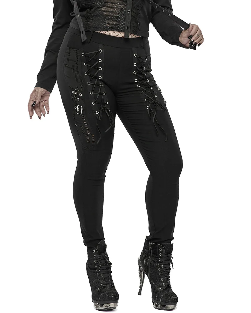 Punk Rave Plus Size Womens Gothic Lacing Leggings