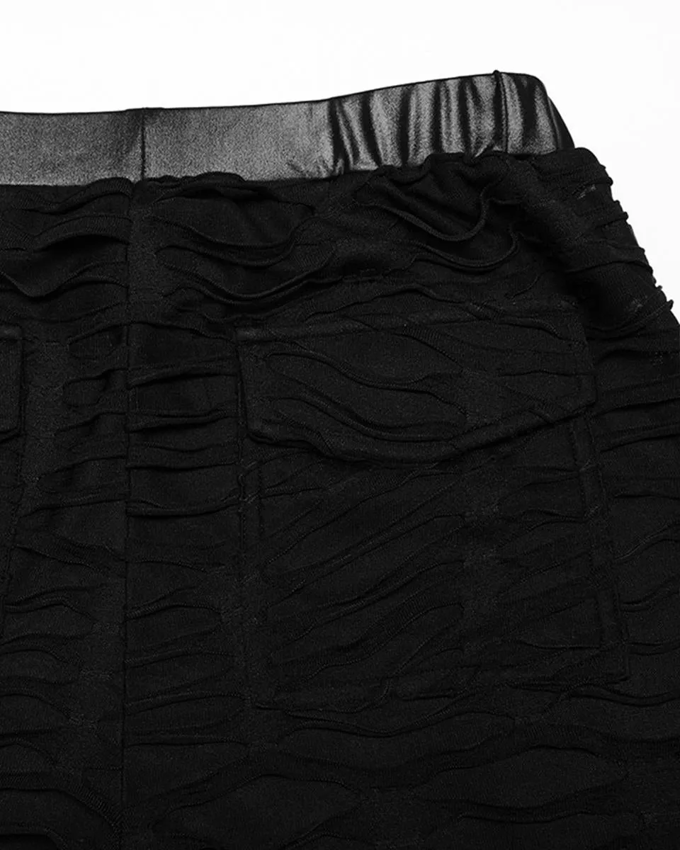 Punk Rave Womens Subterrania Shredded Apocalyptic Grunge Leggings - Black