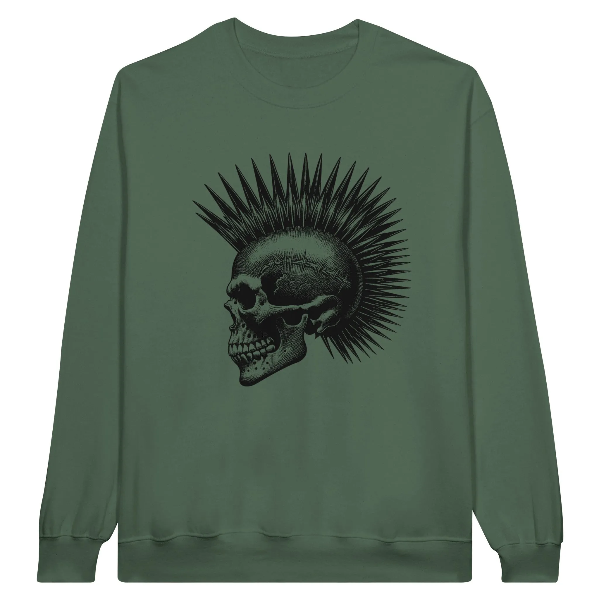 Punk Skull Unisex Crewneck Sweatshirt
