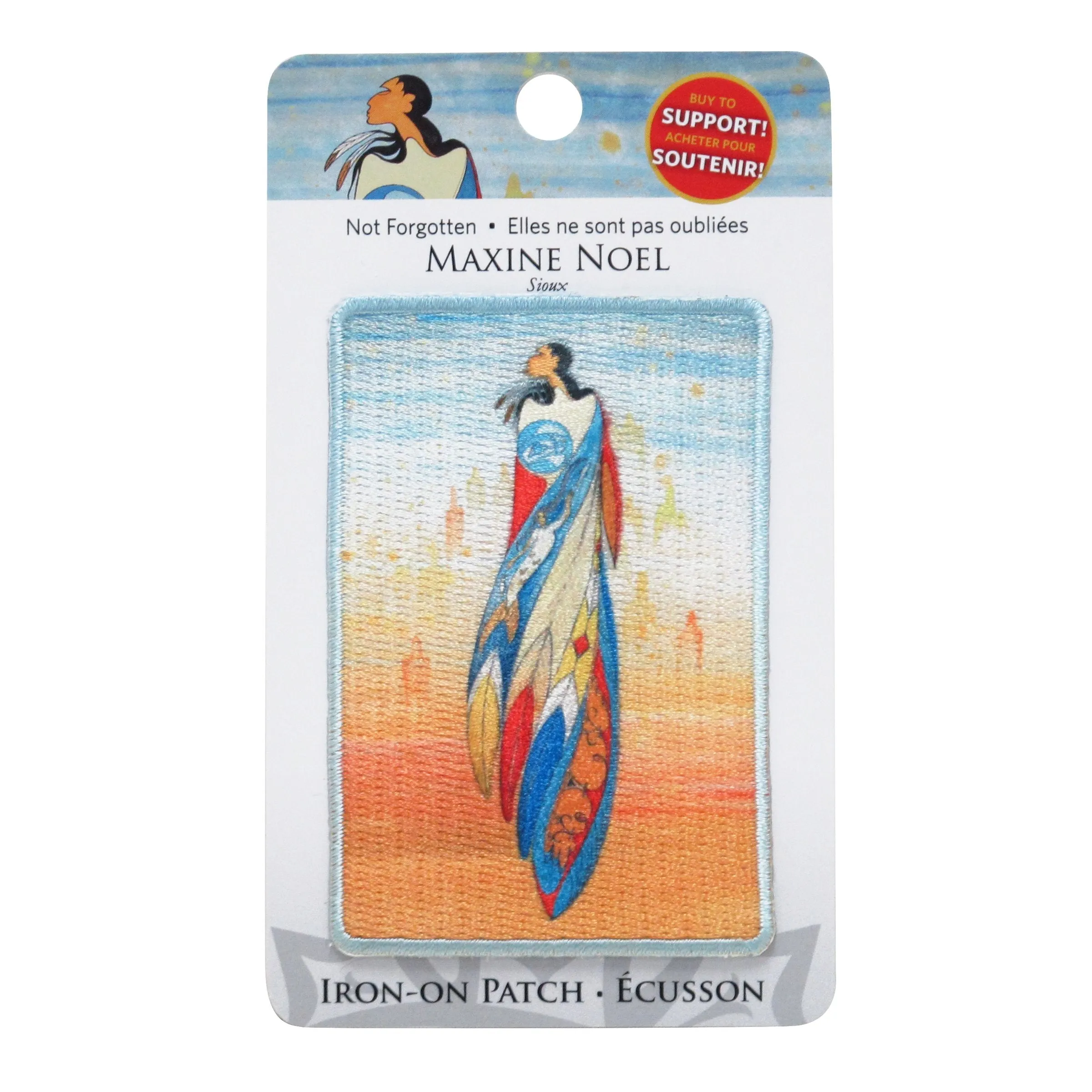 "Not Forgotten" Iron on Patch, artwork by Native artist Maxine Noel