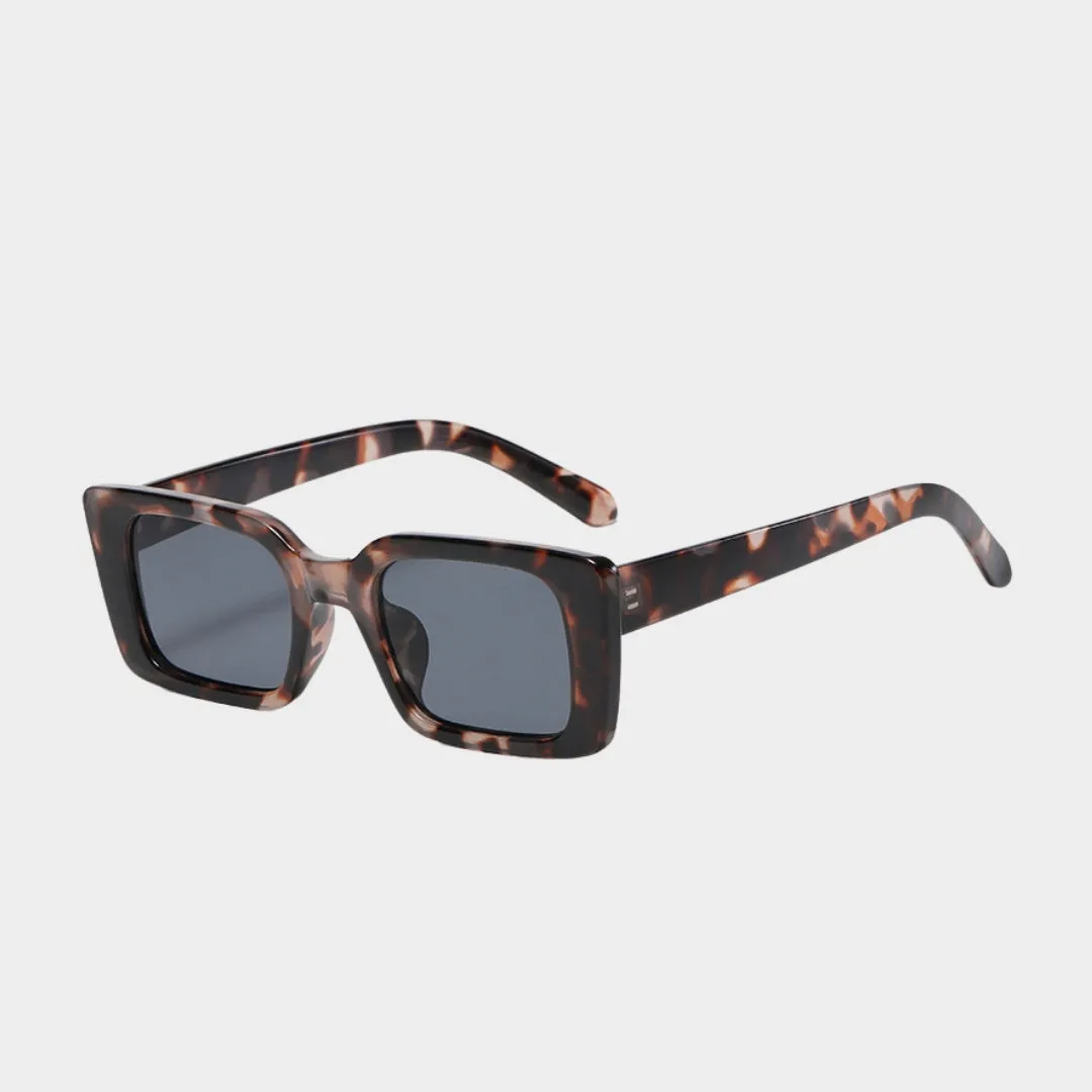 Retro Rectangle Sunglasses  Women UV400 Shades, Multiple Colors, Leopard and Tea Gradient Options