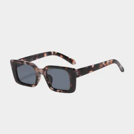 Retro Rectangle Sunglasses  Women UV400 Shades, Multiple Colors, Leopard and Tea Gradient Options