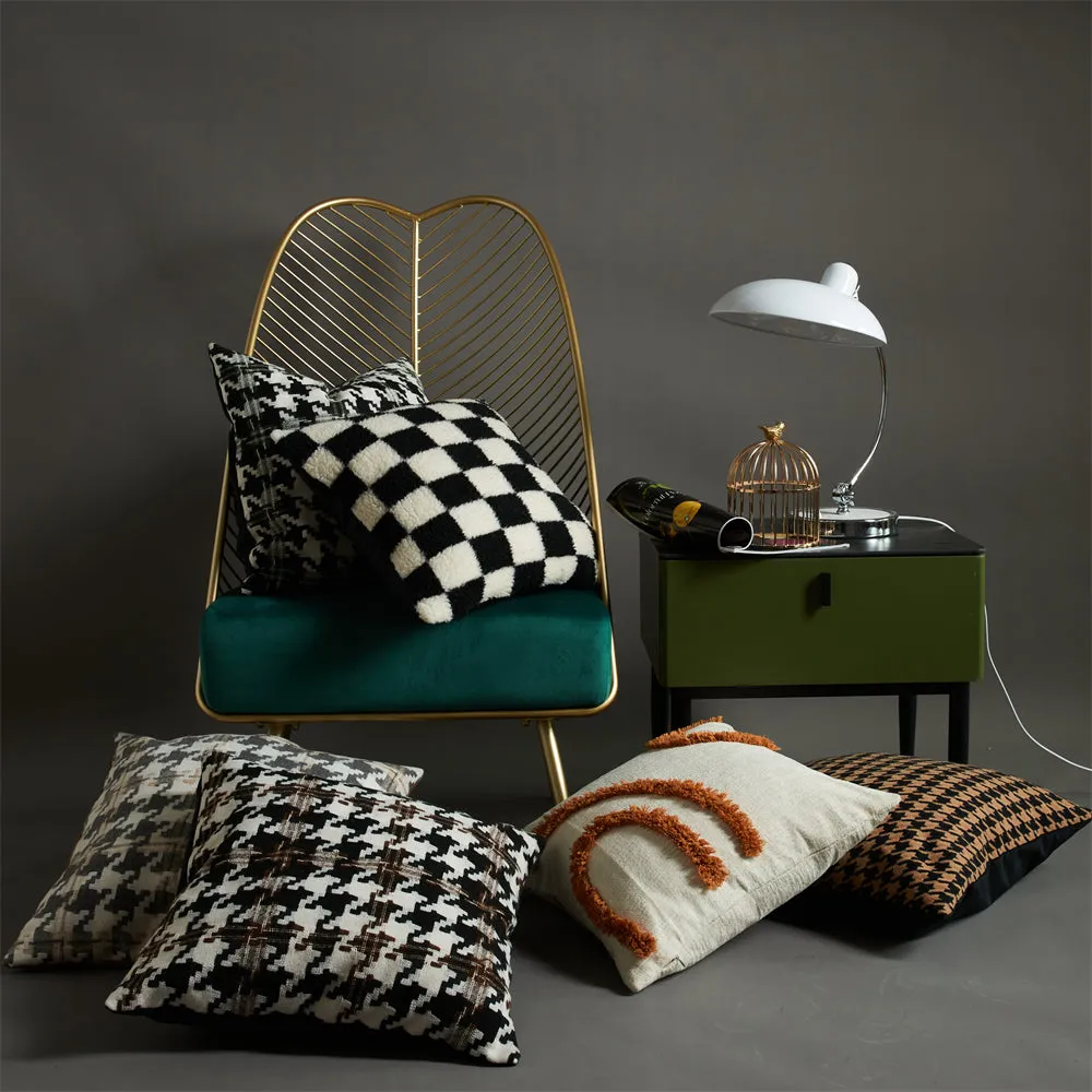 Simple Casual Black And White Checkerboard Pillowcase | Brodtica.com
