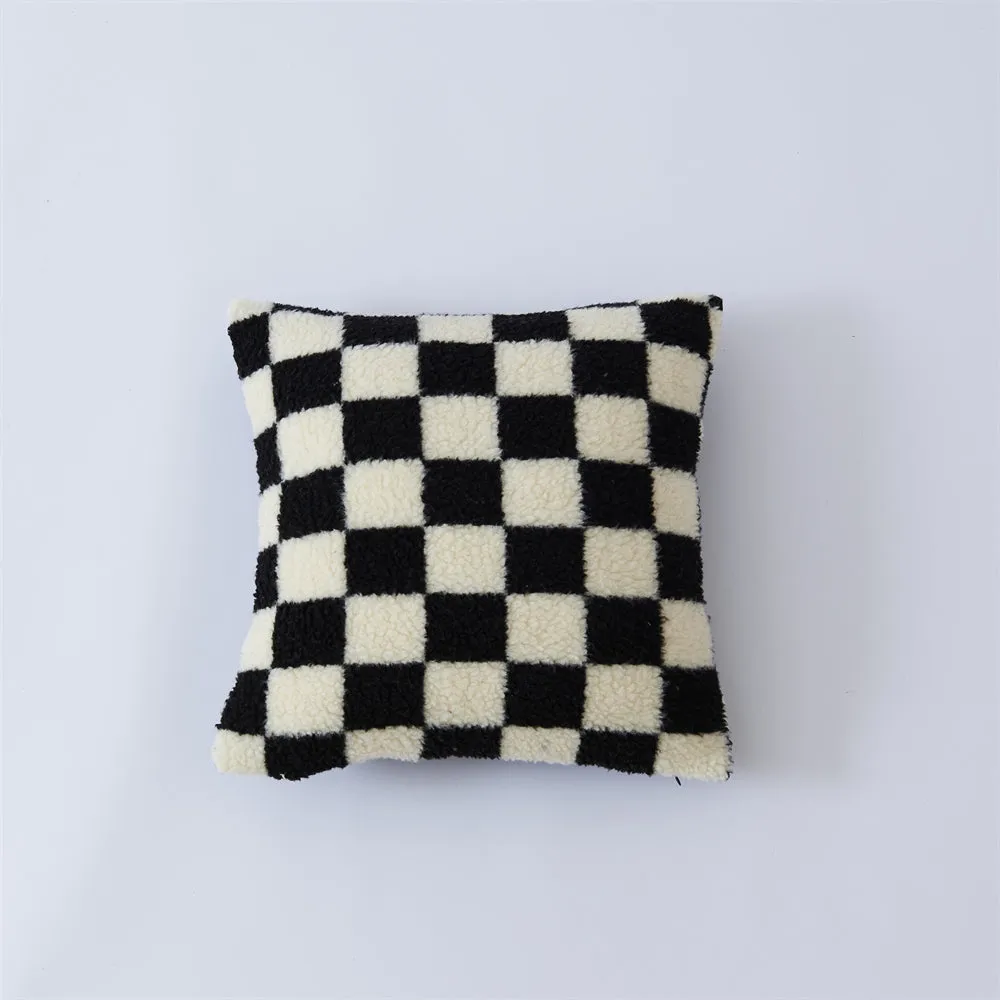 Simple Casual Black And White Checkerboard Pillowcase | Brodtica.com