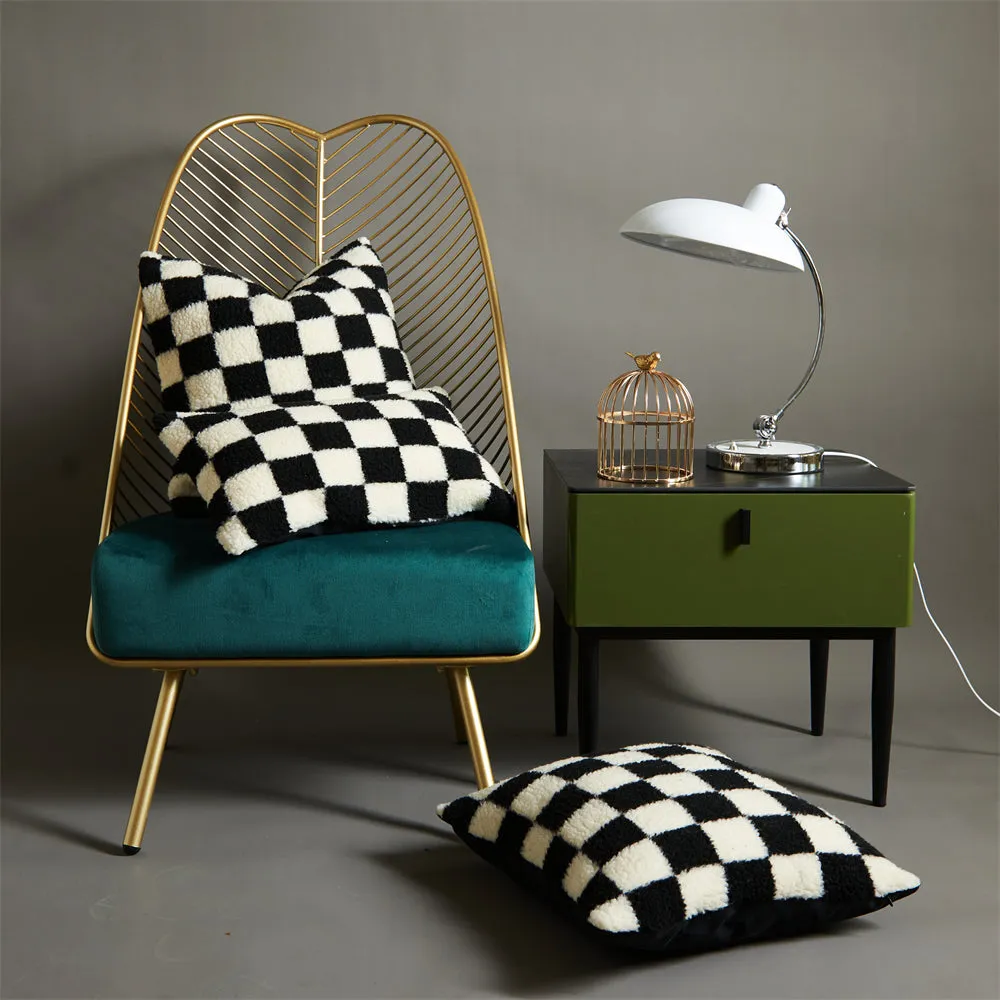 Simple Casual Black And White Checkerboard Pillowcase | Brodtica.com