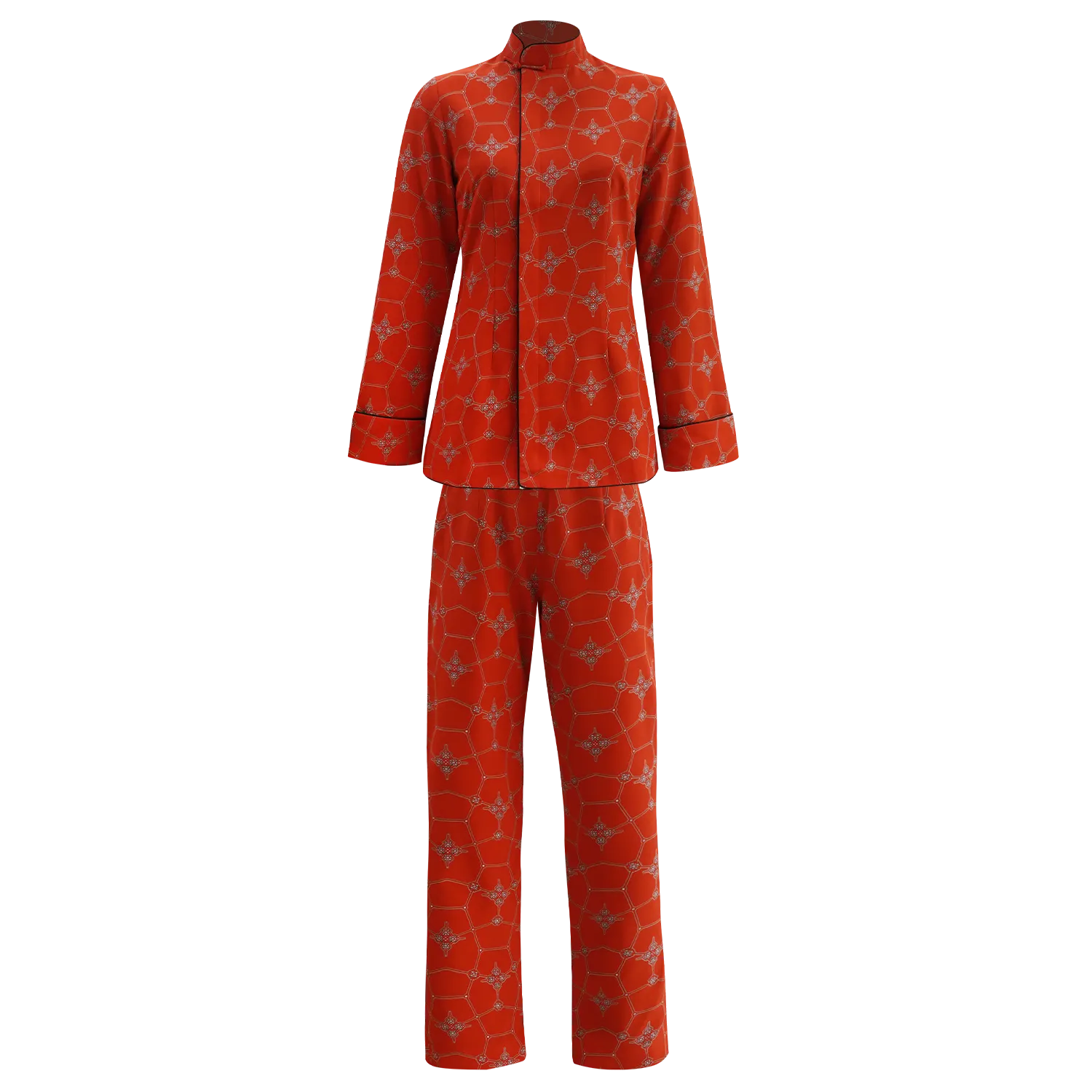 【SNOWFLAKE】100% Silk Mini Tang Jacket (slanted front Opening)