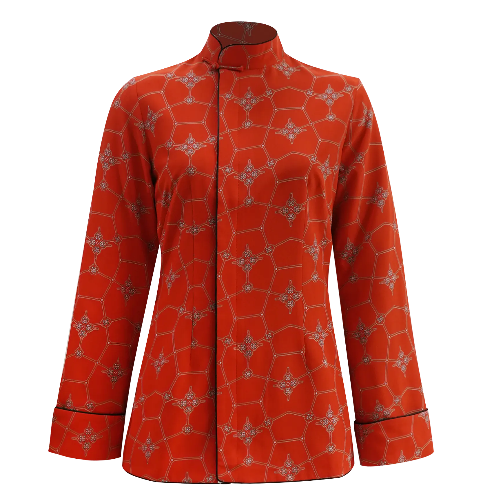 【SNOWFLAKE】100% Silk Mini Tang Jacket (slanted front Opening)