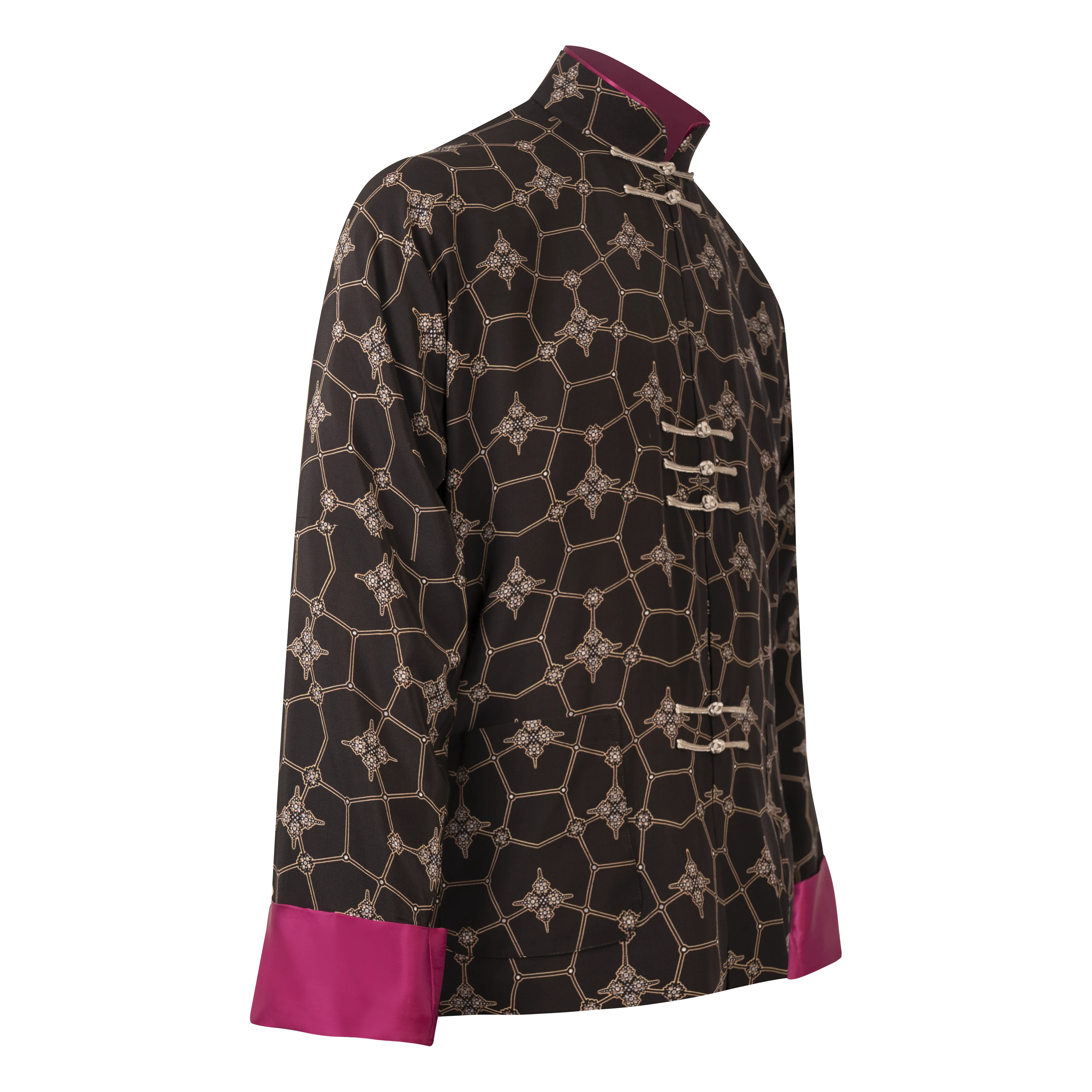 【SNOWFLAKE】100% Silk Tang Jacket