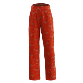 【SNOWFLAKE】100% Silk Tapered Pants