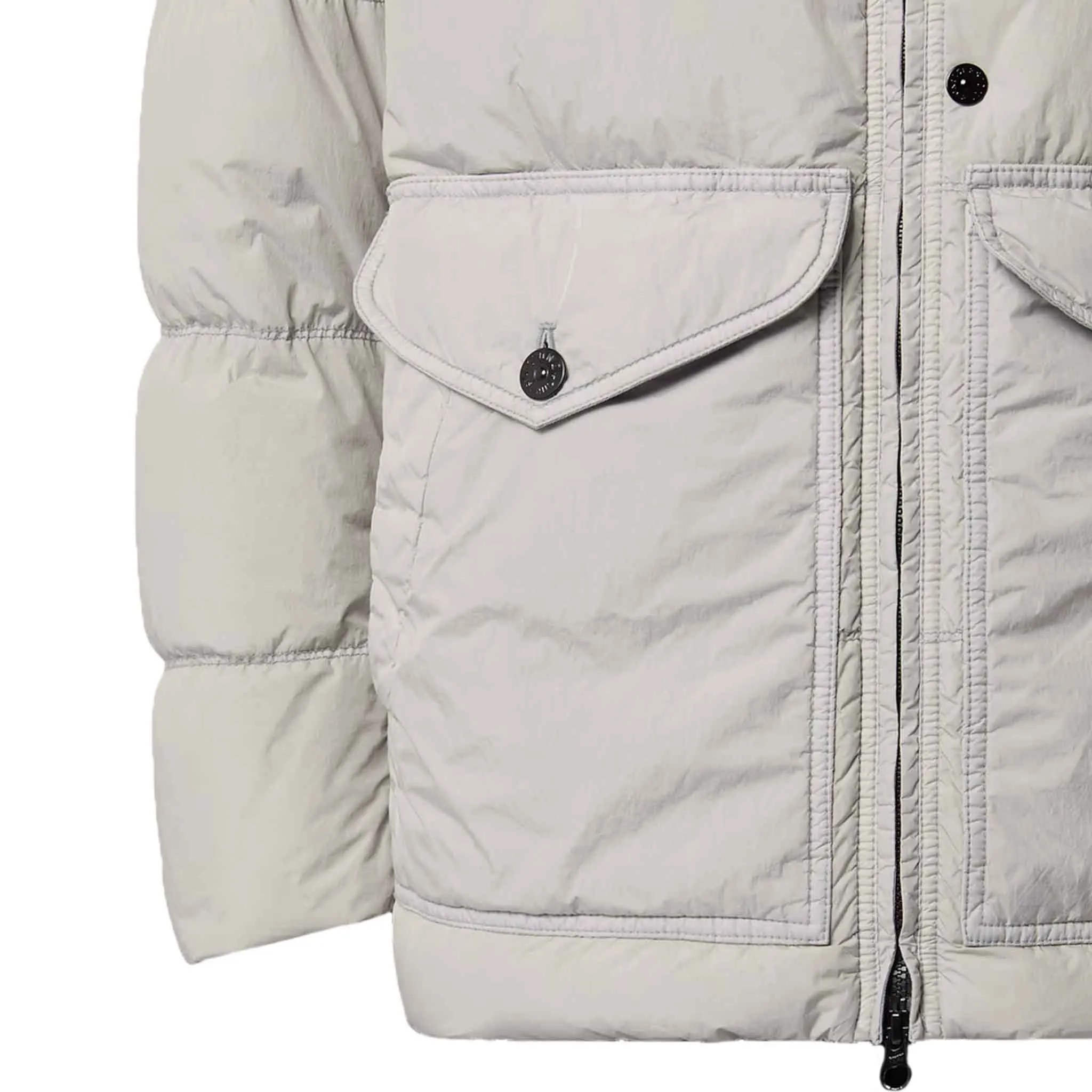 Stone Island Crinkle Reps R-NY Down Jacket in Grey