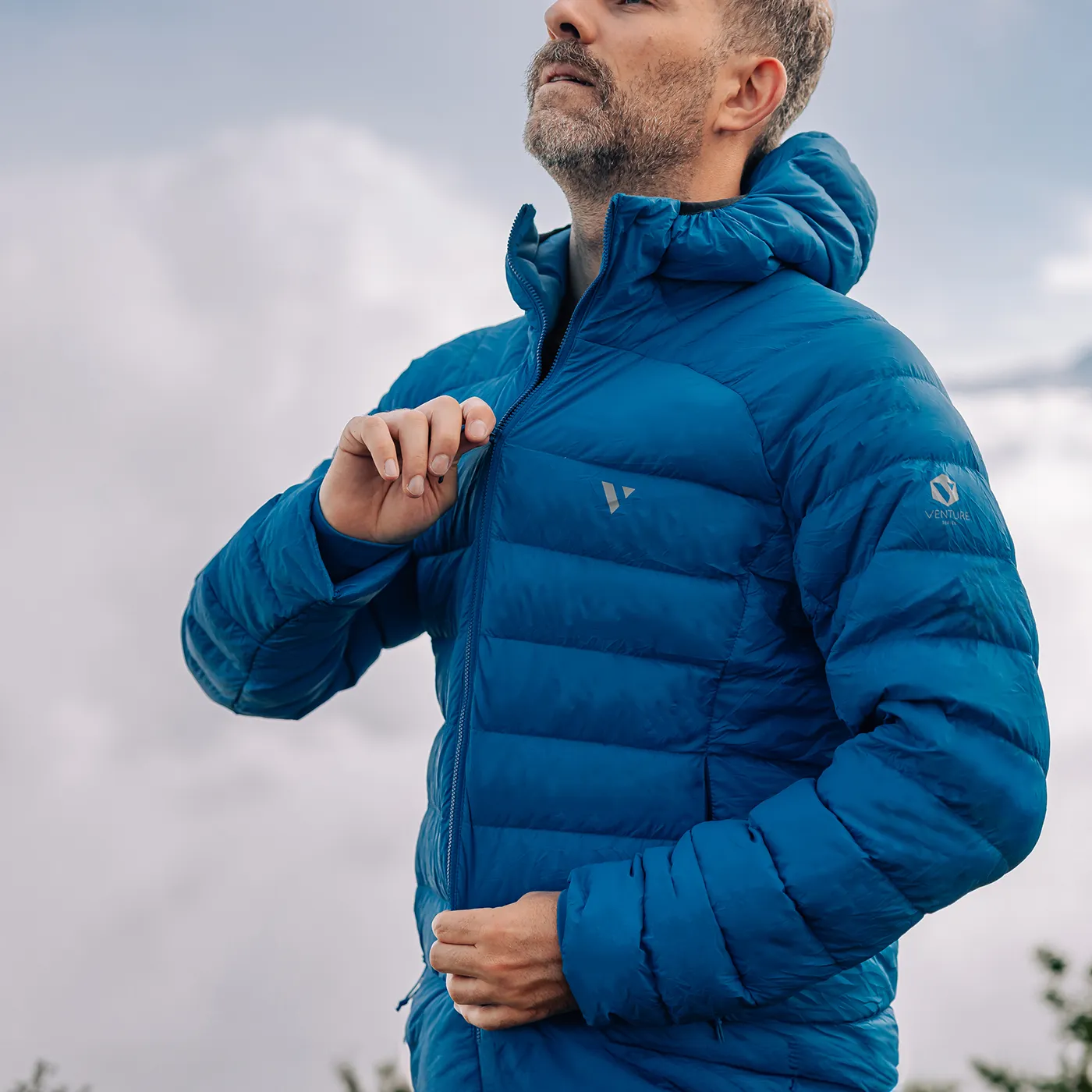 Summit – Men’s Packable Down Filled Insulated Jacket - Ocean Blue
