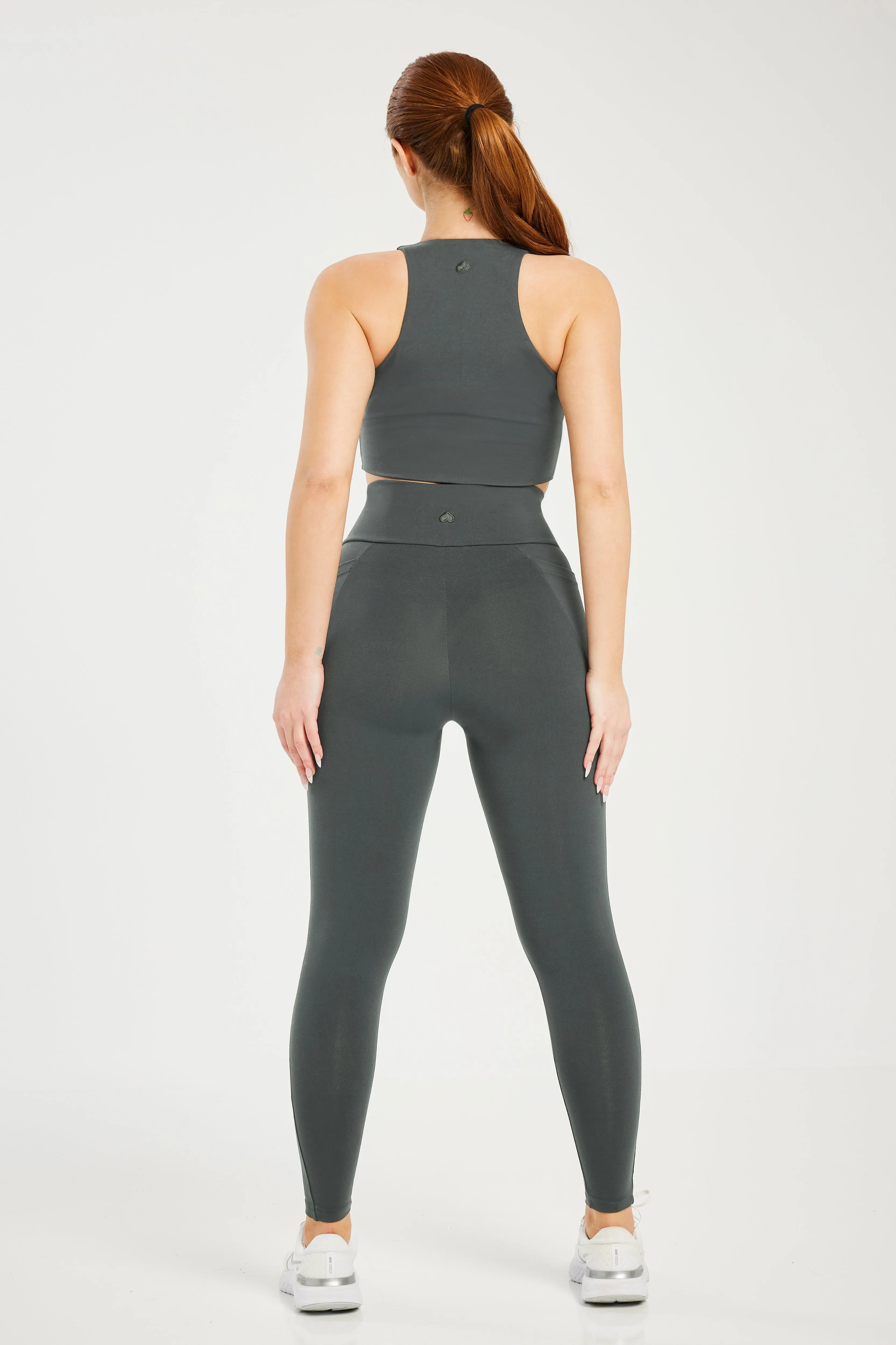 Super Stretch Pocket Leggings Dark Grey