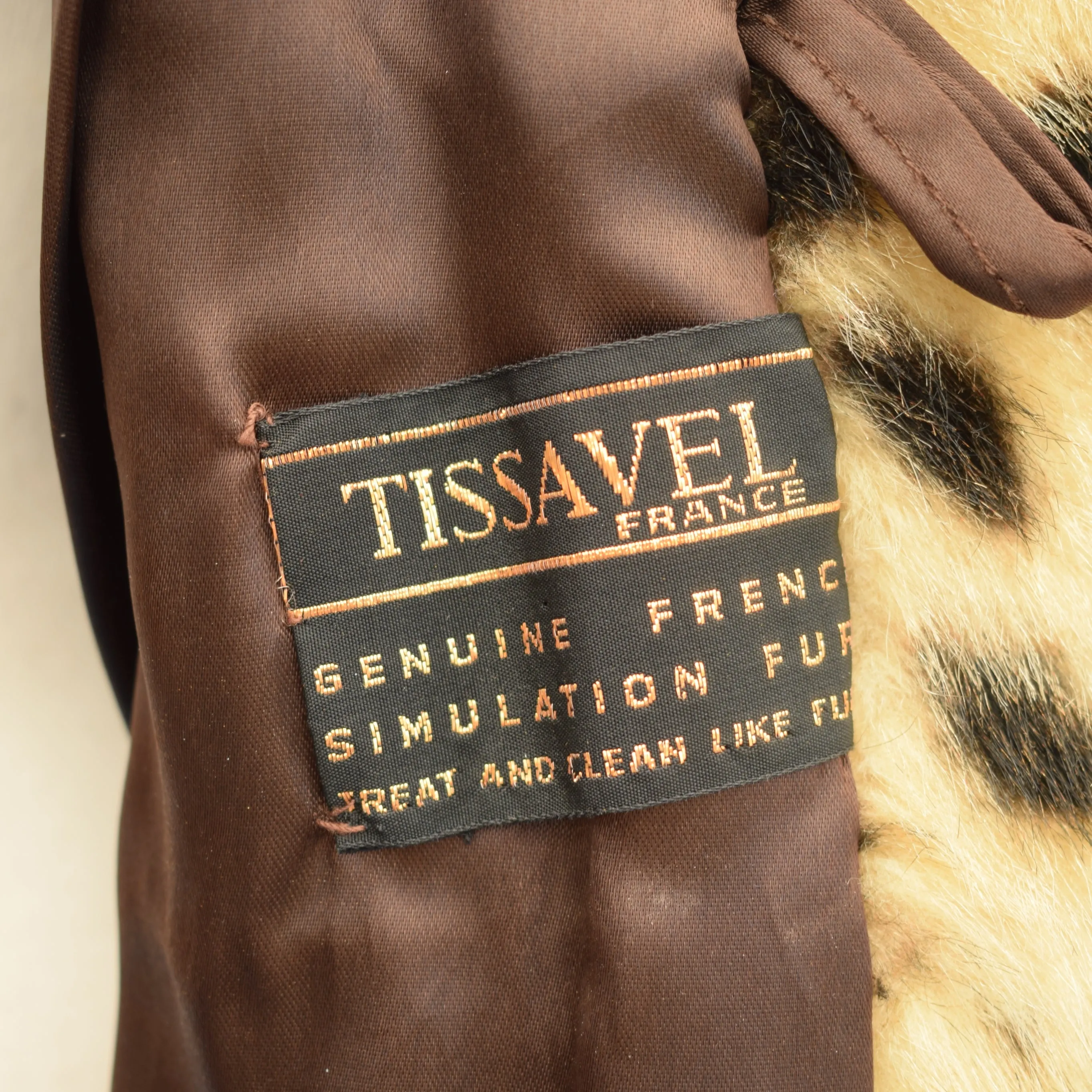 Vintage 1970s Faux Fur Leopard Coat - Size 12