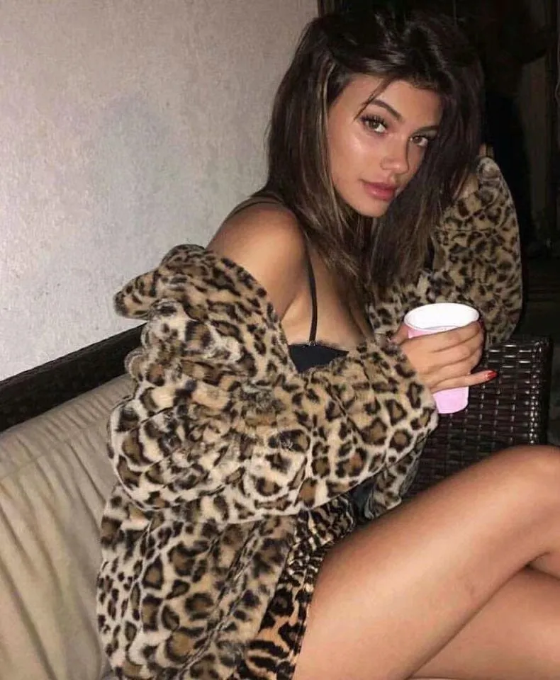 Vintage Leopard Faux Fur Coat