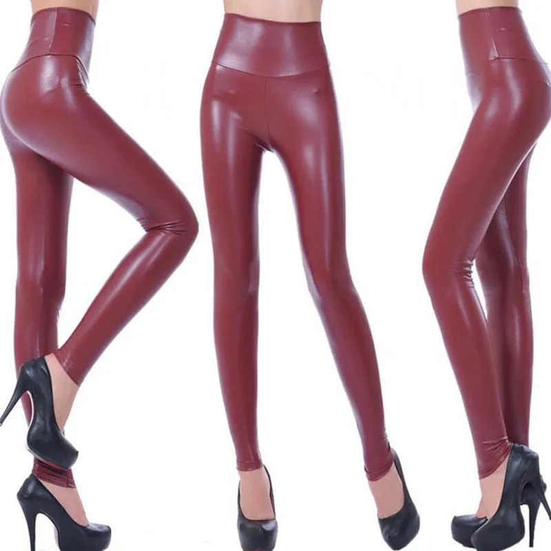 Wjczt Sexy Legging Punk Black Skinny Pants Fashion High Waist Stretch Push Up Leggins