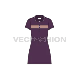 Women's A line Polo Shirt Dress