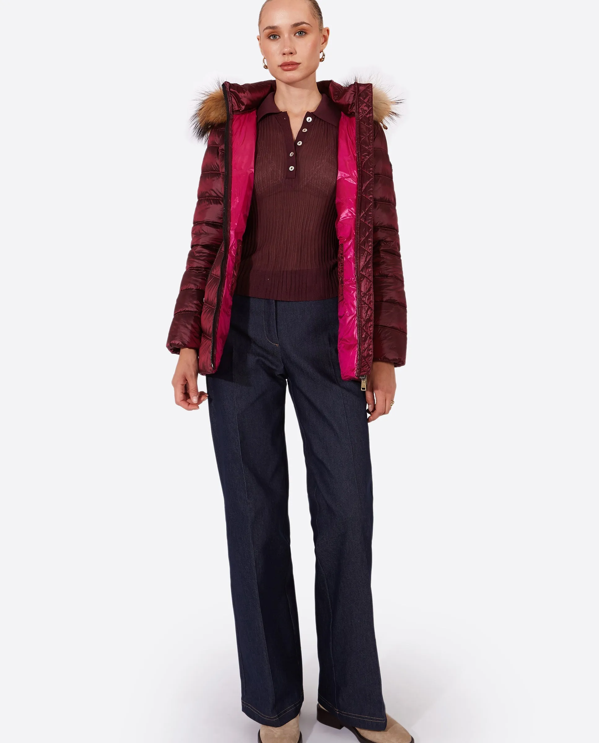 Women's down jacket LION DARK PURPLE