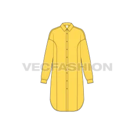 Women's Long Shirt with Side Panels