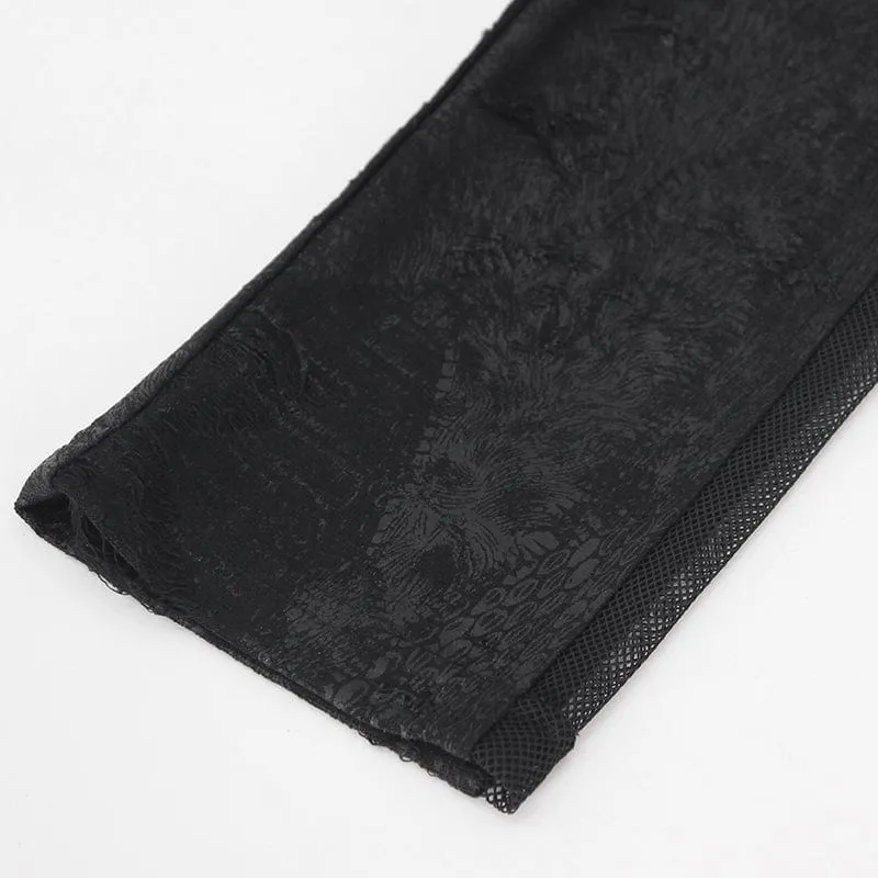 Women's Punk Jacquard Chain Ring Sides Leggings
