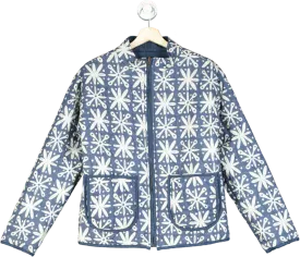 WYSE LONDON Blue Piper Reversible Quilted Jacket UK 8