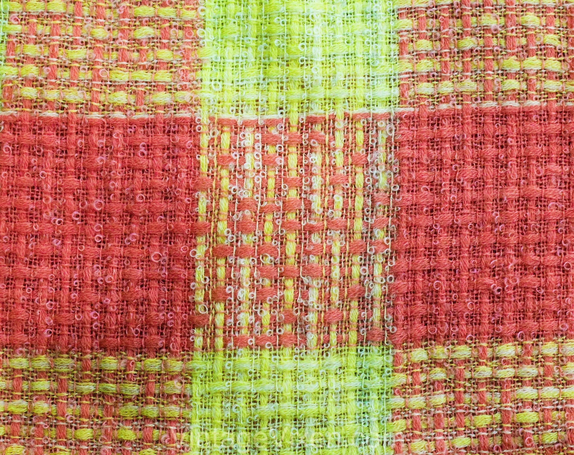 XXXS 60s Boucle Tweed Pencil Skirt - Melon Orange & Yellow Wool - 1960s Office Secretary - less than Size 000 - Waist 21.5 - NWT Deadstock