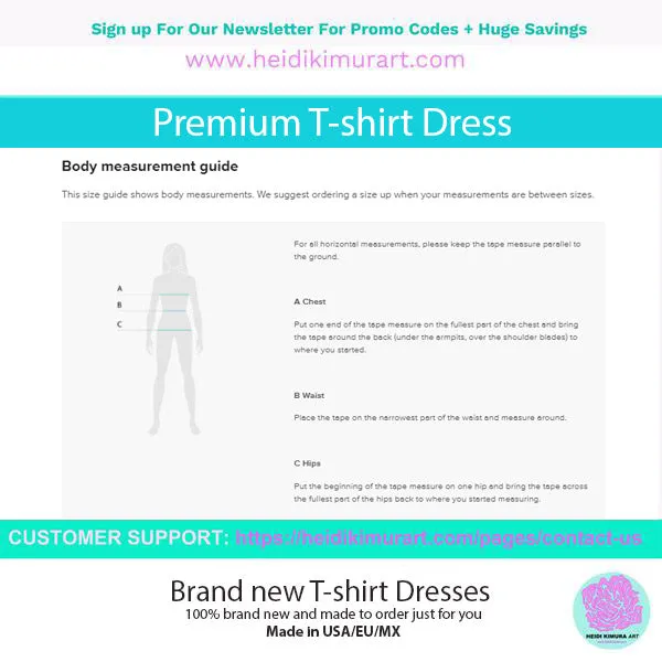 Yellow Blue Wavy T-shirt Dress, Waves Abstract Print Women's Short Sleeves Dress-Made in USA/EU/MX