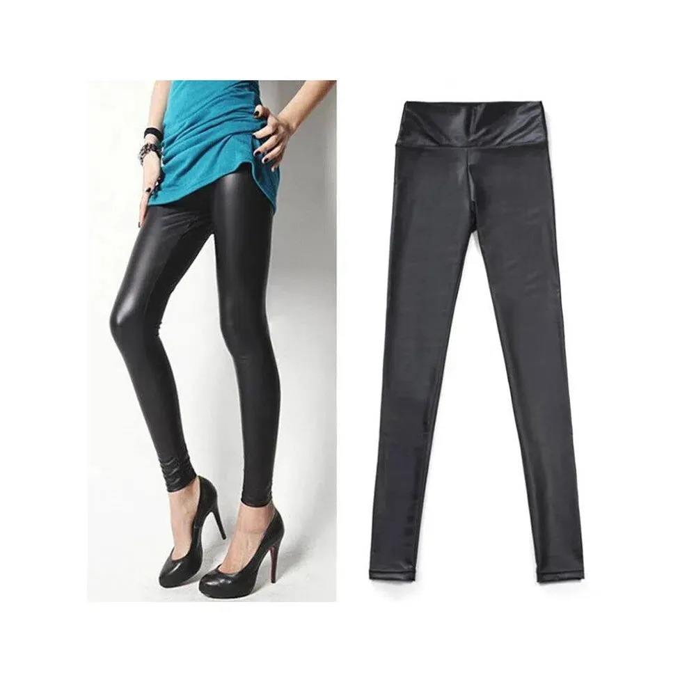 YSDNCHI Sexy Legging Punk Black Skinny Pants High Waist Fashion